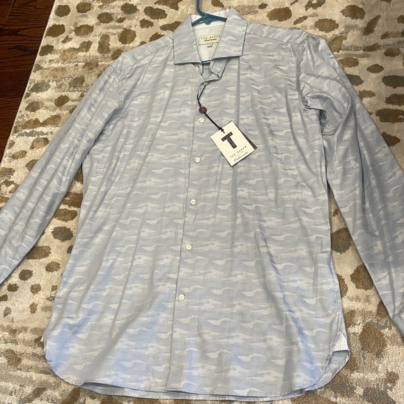 Light Blue camouflage Men's Shirt - Picture 4 of 14